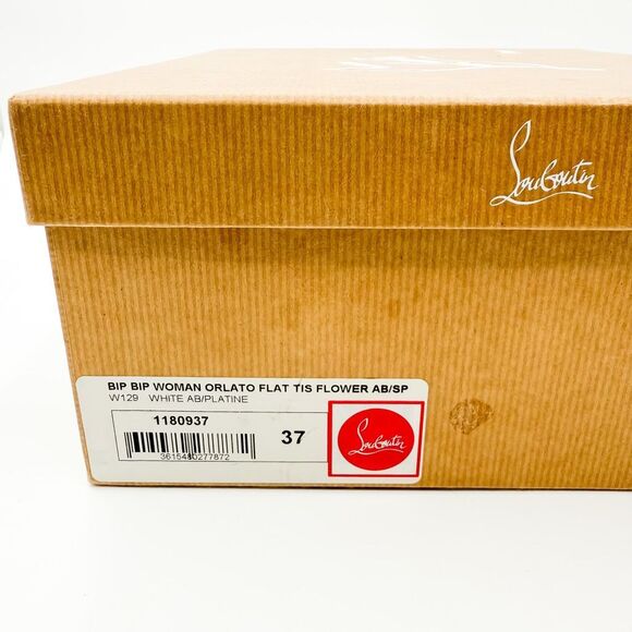 Christian Louboutin Bip Bip Orlato High Top White Floral Sneakers EU 37 US 7 - Picture 11 of 11